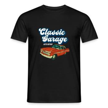 Retro Graphic Car Lover Car Mechanic Vehicle Techn - Männer T-Shirt - Schwarz - Vorne - AI Model Male 178 light (178cm)