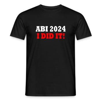 Abi 2024 - Männer T-Shirt - Schwarz - Vorne - AI Model Male 178 light (178cm)