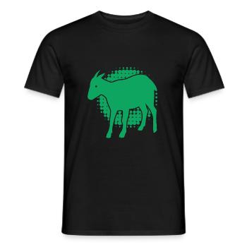 Ziege - Bock - Geiß - Bauernhof - Zoo - Urlaub - Männer T-Shirt - Schwarz - Vorne - AI Model Male 178 light (178cm)