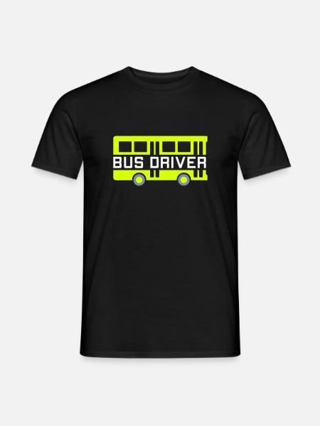 Bus driver (two bus halves) - Men's T-Shirt - black