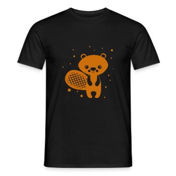 Nutria - Zoo animal - Animal lover - Men's T-Shirt - black - Front - AI Model Male 178 light (178cm)