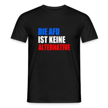 die afd ist keine alternative - Männer T-Shirt - Schwarz - Vorne - AI Model Male 178 light (178cm)
