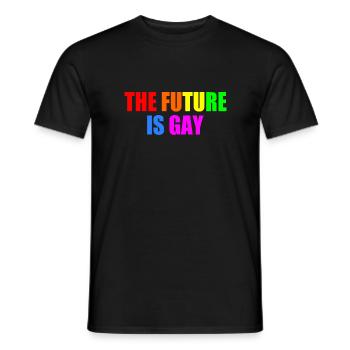 The future is gay - Men's T-Shirt - black - Front - AI Model Male 178 light (178cm)
