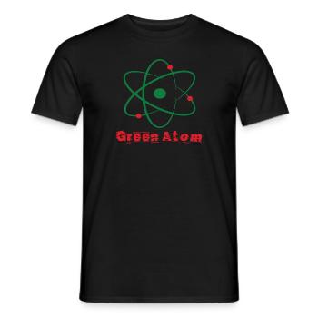 Atome vert - T-shirt homme - noir - Devant - AI Model Male 178 light (178cm)