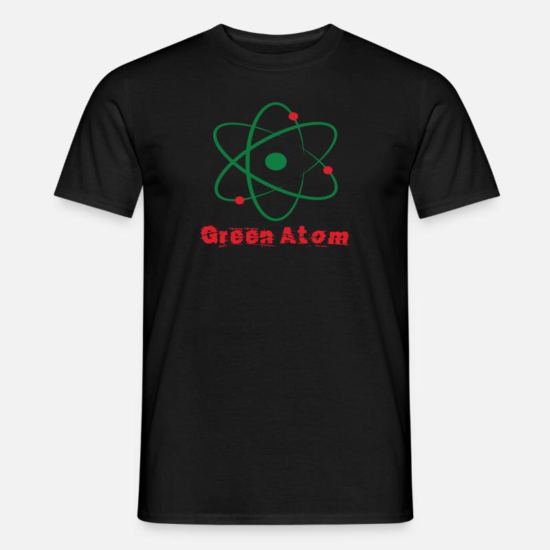Green Atom - Männer T-Shirt - Schwarz