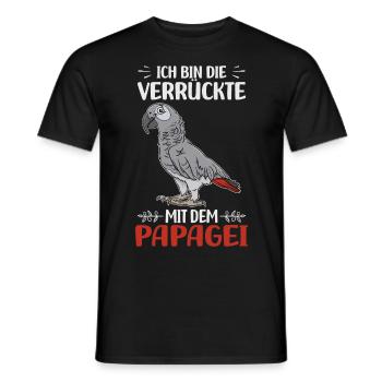 Papageien - Männer T-Shirt - Schwarz - Vorne - AI Model Male 178 light (178cm)