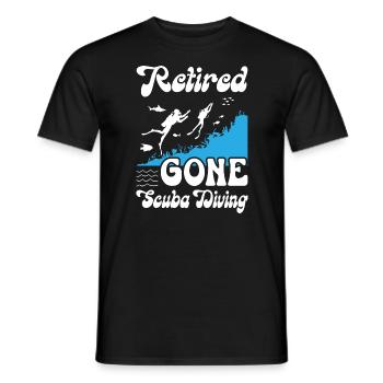 Retraité Gone Scuba Diving - T-shirt homme - noir - Devant - AI Model Male 178 light (178cm)