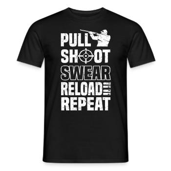 Wurfscheibenschießen | Skeet Sportschütze Geschenk - Männer T-Shirt - Schwarz - Vorne - AI Model Male 178 light (178cm)