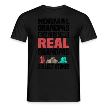 Steine Sammeln | Steinsammler Geologe Geschenkidee - Männer T-Shirt - Schwarz - Vorne - AI Model Male 178 light (178cm)