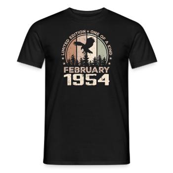 Incomparable depuis février 1954, 70e Anniversaire - T-shirt homme - noir - Devant - AI Model Male 178 light (178cm)