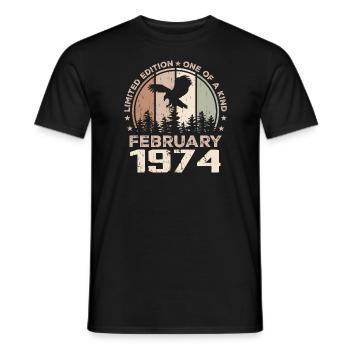 Unrivalled since February 1974, 50th Anniversary - Men's T-Shirt - black - Front - AI Model Male 178 light (178cm)