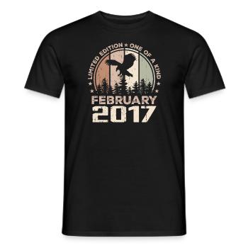 Incomparable depuis février 2017, 7e Anniversaire - T-shirt homme - noir - Devant - AI Model Male 178 light (178cm)