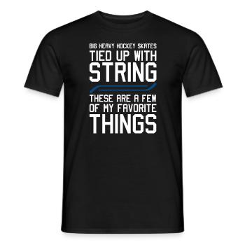 Hockey Skates Favorite Things - Men's T-Shirt - black - Front - AI Model Male 178 light (178cm)