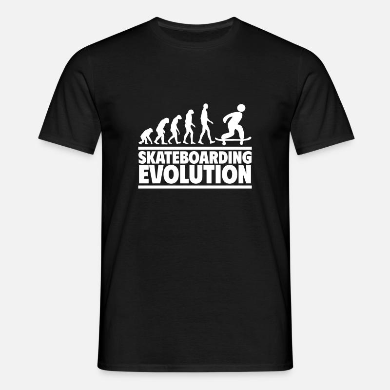 Skateboarding Evolution - Männer T-Shirt - Schwarz