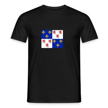 Picardie - T-shirt homme - noir - Devant - AI Model Male 178 light (178cm)