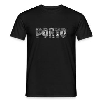 Porto Portugal - Männer T-Shirt - Schwarz - Vorne - AI Model Male 178 light (178cm)