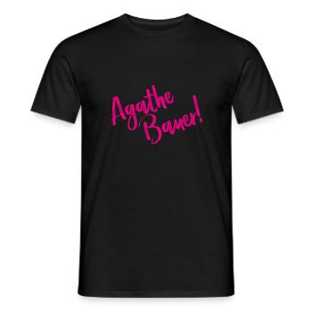 Agathe Bauer! - Lyrics - Männer T-Shirt - Schwarz - Vorne - AI Model Male 178 light (178cm)
