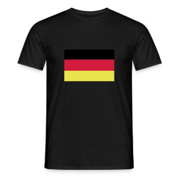 German Flag - Men's T-Shirt - black - Front - AI Model Male 178 light (178cm)