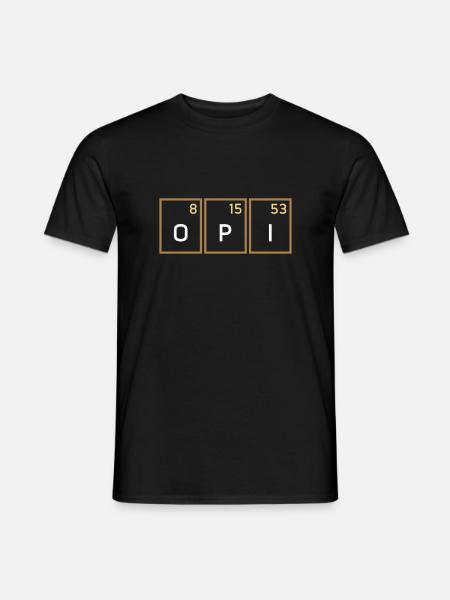 Sauerstoff, Phosphor, Iod - Männer T-Shirt - Schwarz