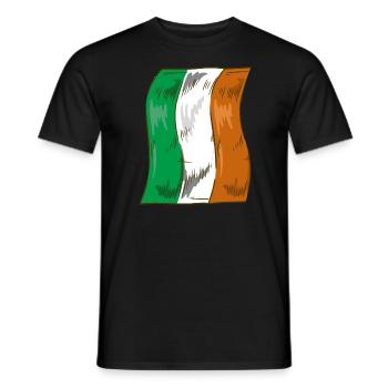 Irland Flagge Vintage Irische Fahne Dublin - Männer T-Shirt - Schwarz - Vorne - AI Model Male 178 light (178cm)