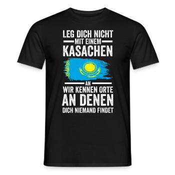 Kasachstan Kasache Kasachisches - Männer T-Shirt - Schwarz - Vorne - AI Model Male 178 light (178cm)