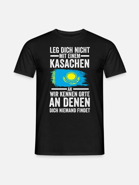Kasachstan Kasache Kasachisches - Männer T-Shirt - Schwarz
