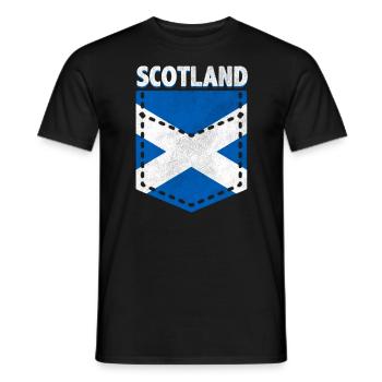 Drapeau écossais - T-shirt homme - noir - Devant - AI Model Male 178 light (178cm)