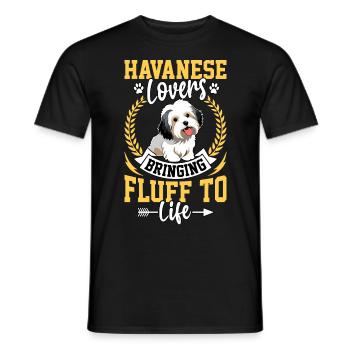 Havanese Lovers bring fluff to life - Männer T-Shirt - Schwarz - Vorne - AI Model Male 178 light (178cm)