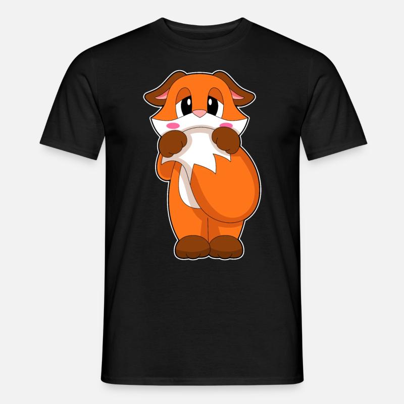 Fuchs Schüchtern - Männer T-Shirt - Schwarz