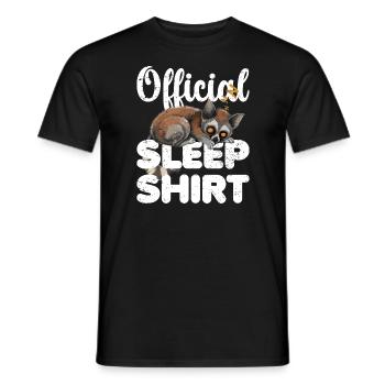 Lemur Offizielles Schlafshirt Faul Relax - Männer T-Shirt - Schwarz - Vorne - AI Model Male 178 light (178cm)