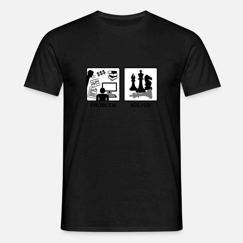 Chess solves problems - Men's T-Shirt - black