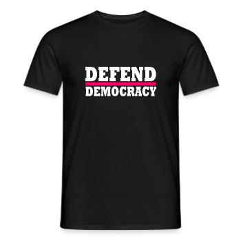 Defend democracy - Männer T-Shirt - Schwarz - Vorne - AI Model Male 178 light (178cm)