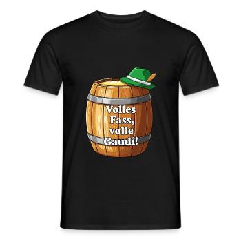Volles Fass, volle Gaudi ! - Männer T-Shirt - Schwarz - Vorne - AI Model Male 178 light (178cm)