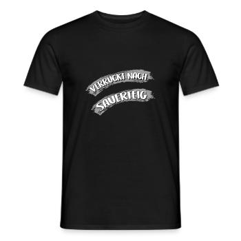 Verrückt nach Sauerteig - ich backe selber - Männer T-Shirt - Schwarz - Vorne - AI Model Male 178 light (178cm)