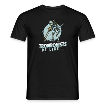 Trombone - T-shirt homme - noir - Devant - AI Model Male 178 light (178cm)