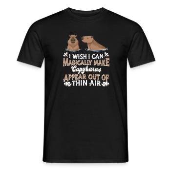 Capybara capybara rodent - Men's T-Shirt - black - Front - AI Model Male 178 light (178cm)