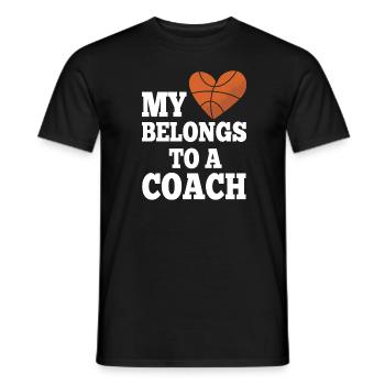 Basketballtrainer Entraîneur de basket-ball - T-shirt homme - noir - Devant - AI Model Male 178 light (178cm)