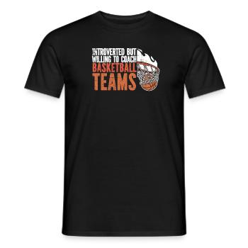 Basketballtrainer Entraîneur de basket-ball - T-shirt homme - noir - Devant - AI Model Male 178 light (178cm)
