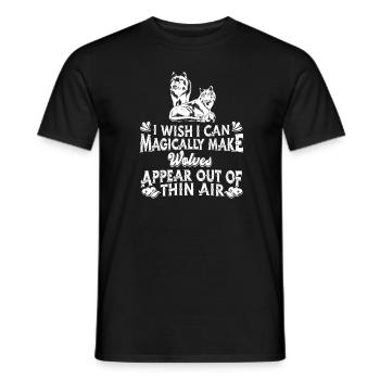 Wolf - Men's T-Shirt - black - Front - AI Model Male 178 light (178cm)