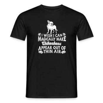Chien Chihuahua - T-shirt homme - noir - Devant - AI Model Male 178 light (178cm)