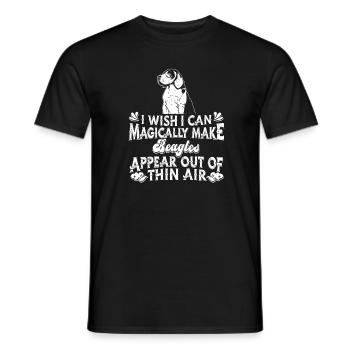 Beagle Hund - Männer T-Shirt - Schwarz - Vorne - AI Model Male 178 light (178cm)