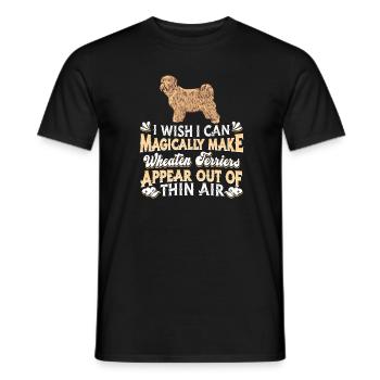 Wheaten Terrier Dog - Men's T-Shirt - black - Front - AI Model Male 178 light (178cm)
