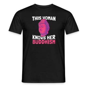 Buddha Buddhist Buddhismus - Männer T-Shirt - Schwarz - Vorne - AI Model Male 178 light (178cm)