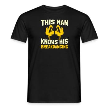 Breakdance Breakdancer Breakdancing - Men's T-Shirt - black - Front - AI Model Male 178 light (178cm)