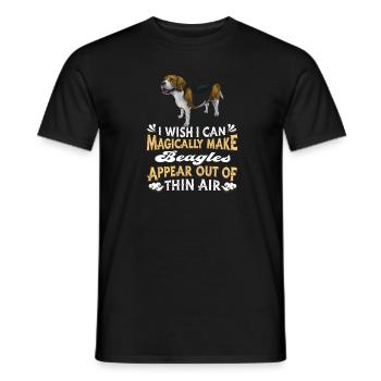 Beagle Dog - Men's T-Shirt - black - Front - AI Model Male 178 light (178cm)