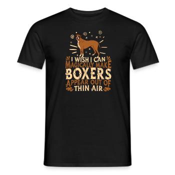 Boxer Chien - T-shirt homme - noir - Devant - AI Model Male 178 light (178cm)