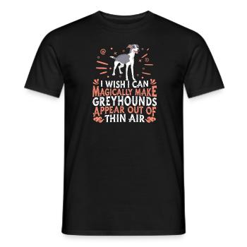 Greyhound Dog - Men's T-Shirt - black - Front - AI Model Male 178 light (178cm)