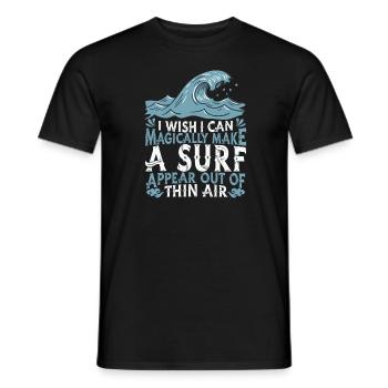 Surfing Surfer Surfer - Men's T-Shirt - black - Front - AI Model Male 178 light (178cm)
