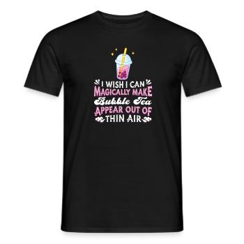 Bubble Tea Boba Pearl Milk Tea - Men's T-Shirt - black - Front - AI Model Male 178 light (178cm)