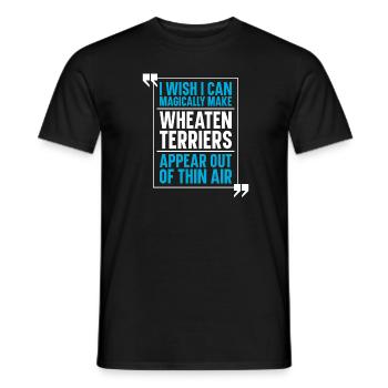 Wheaten Terrier Dog - Men's T-Shirt - black - Front - AI Model Male 178 light (178cm)